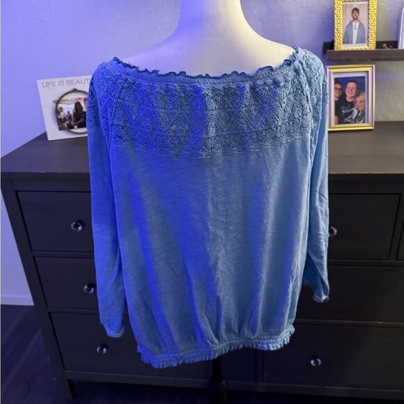 Beautiful blue top by Sonoma size 1X - Picture 1 of 5